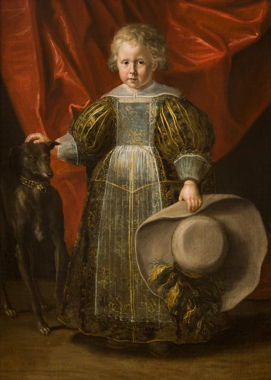 Portrét chlapce se psem, cca 1620 (olej na plátně) od Cornelis de Vos
