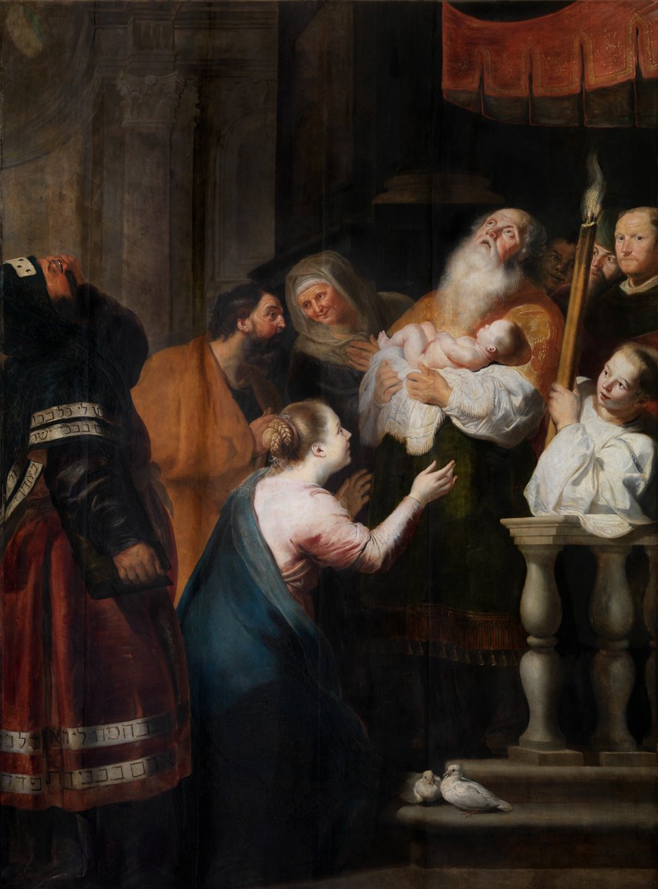 Očista Prezentace v chrámu (olej na panelu) od Cornelis de Vos