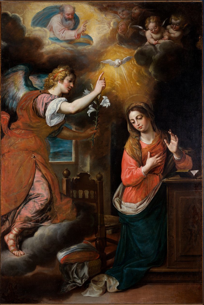 Zvěstování, po 1600 (olej na plátně) od Cornelis de Wael