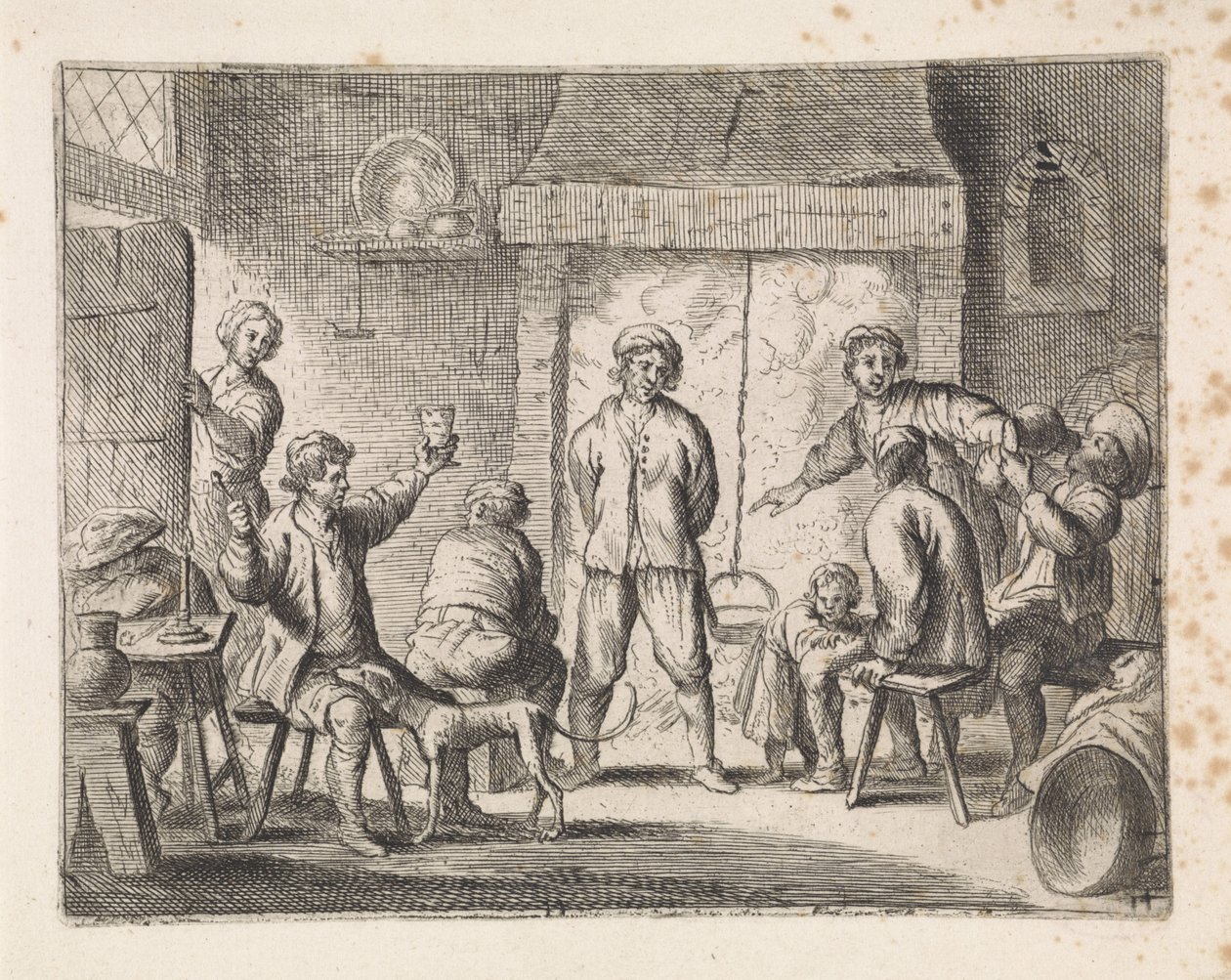 Farmáři v hostinci Žánrové scény (název seriálu) od Cornelis de Wael