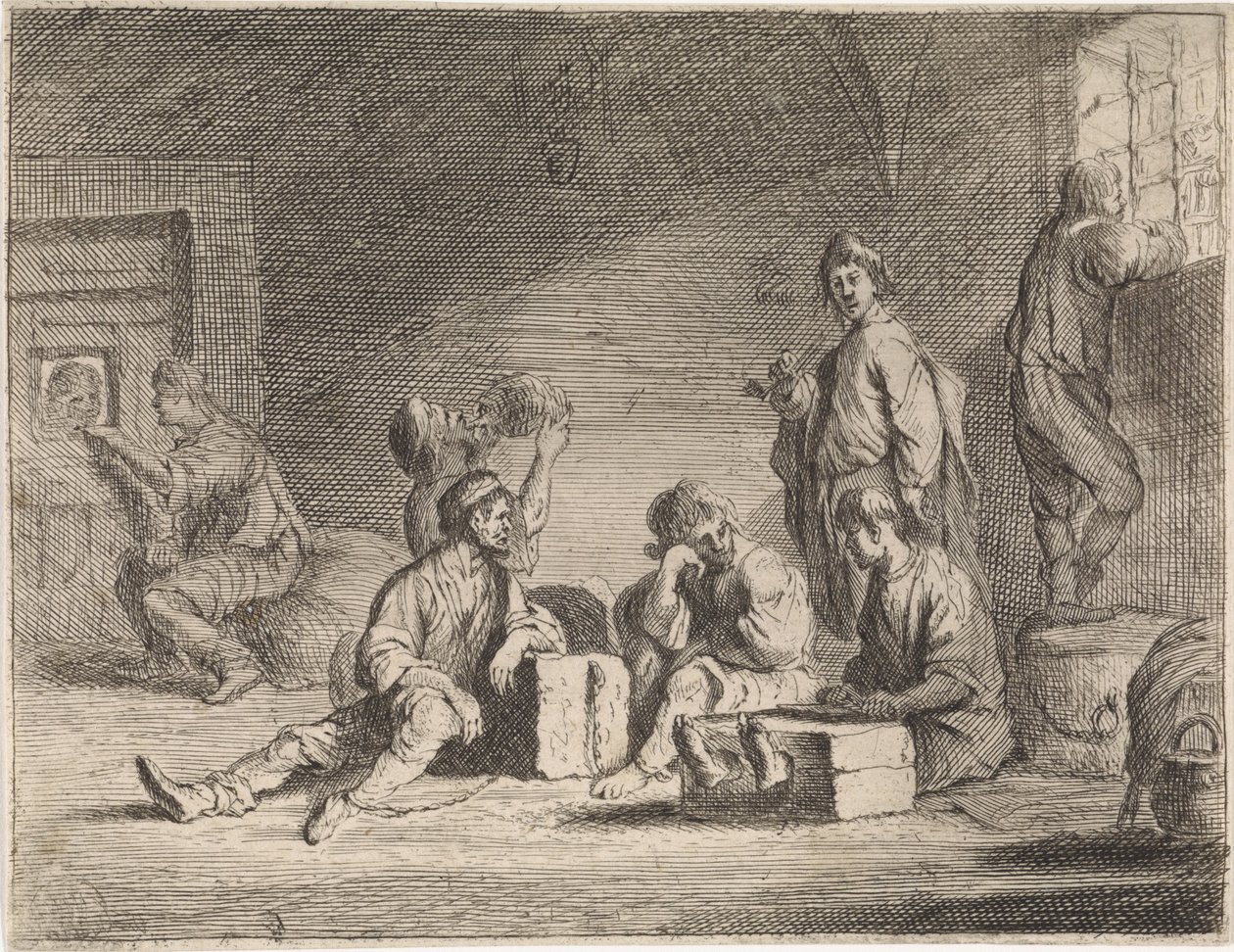 Vězni v žaláři Žánrové scény (název seriálu) od Cornelis de Wael