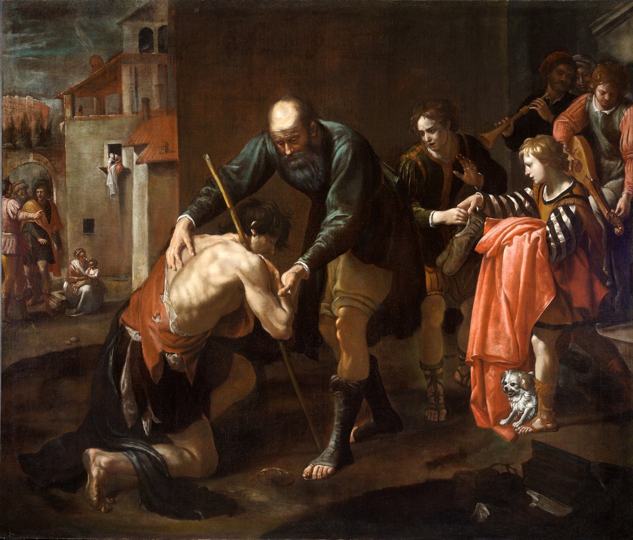 Návrat marnotratného syna, kolem 1650 (olej na plátně) od Cornelis de Wael