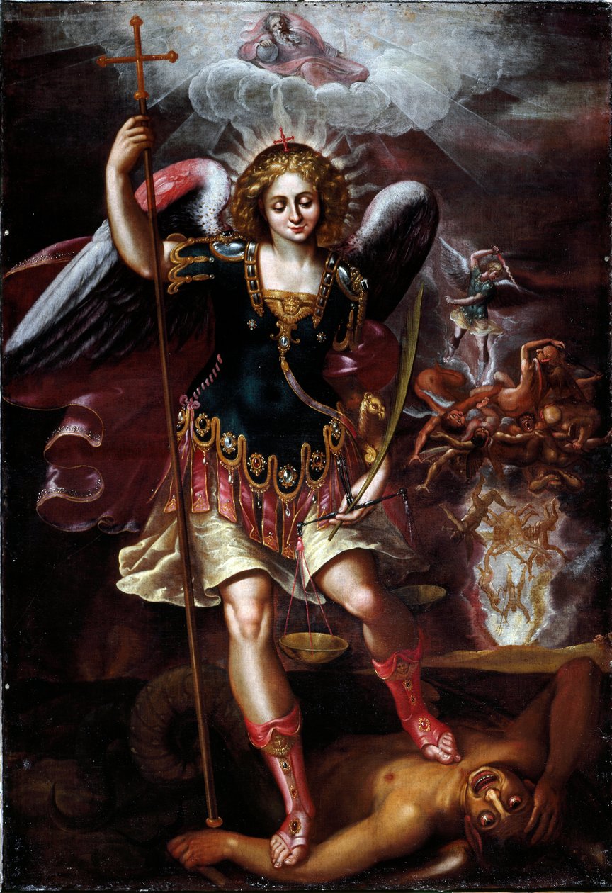 Archanděl svatý Michael (olej na dřevě od Cornelis de Wael