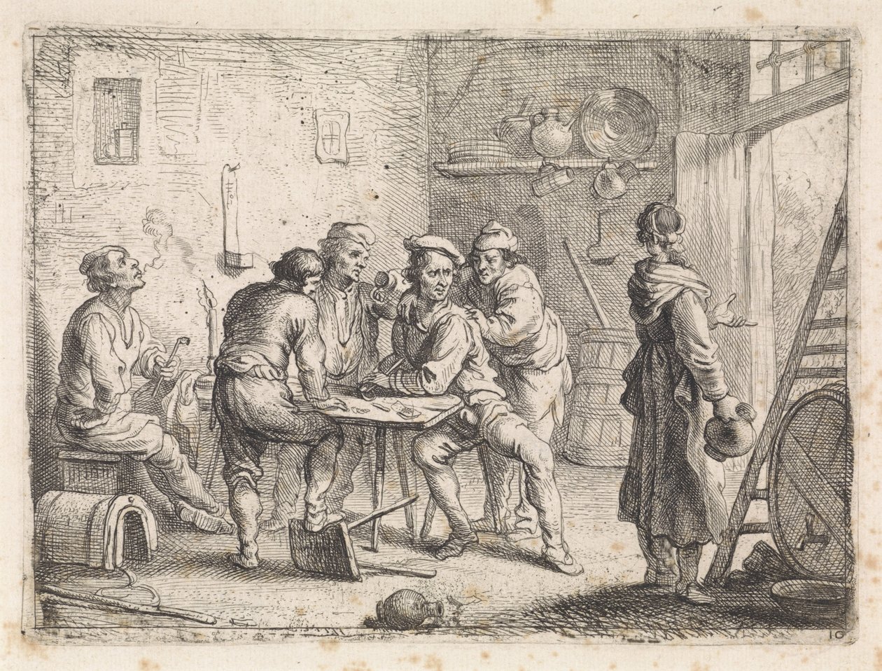 Žena opouští hostinec od Cornelis de Wael