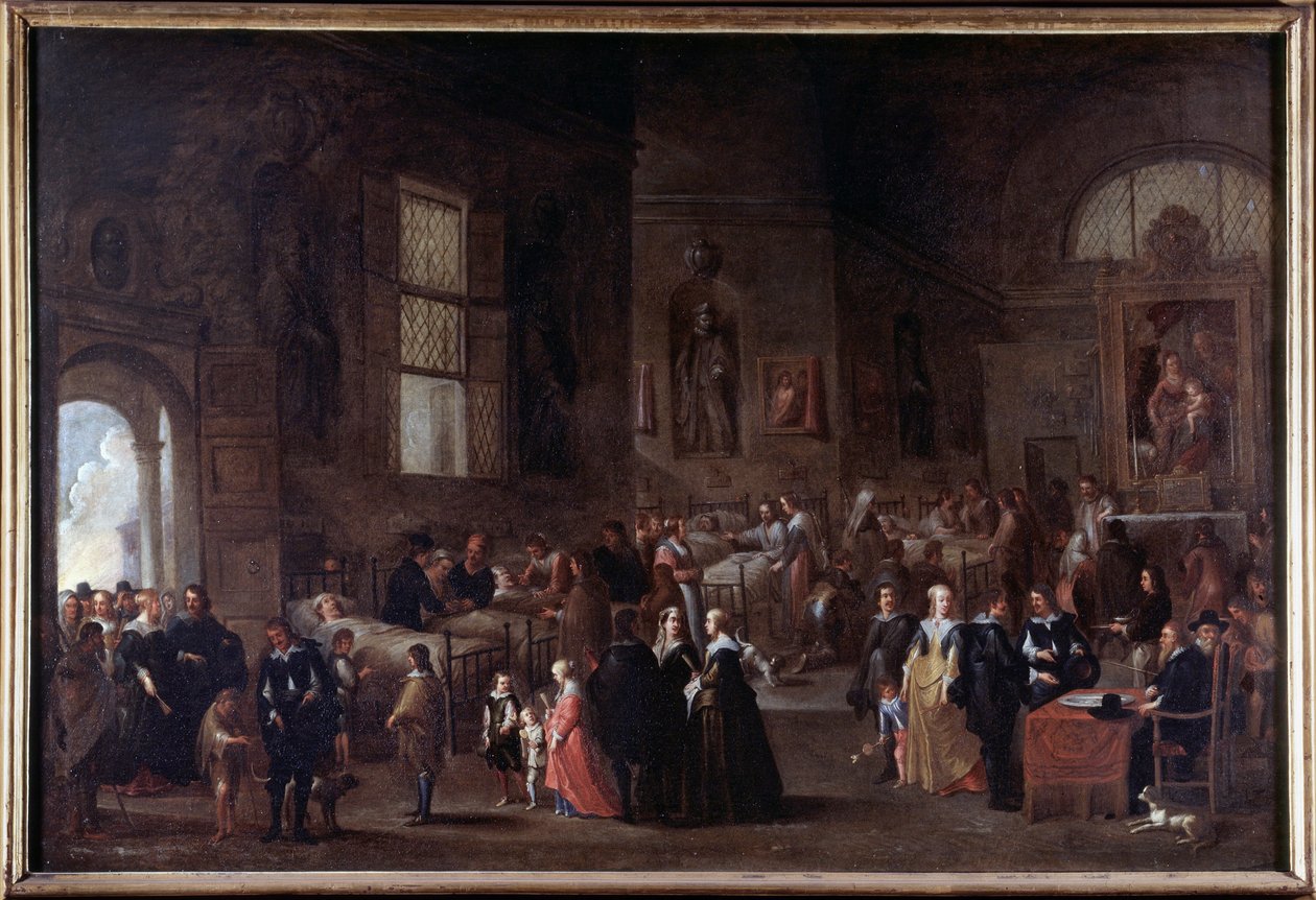 Skutky milosrdenství: navštěvovat nemocné od Cornelis de Wael