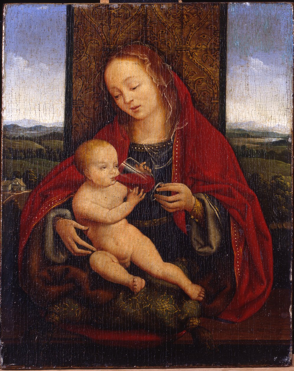 Madona s dítětem na trůn od Cornelis van Cleve
