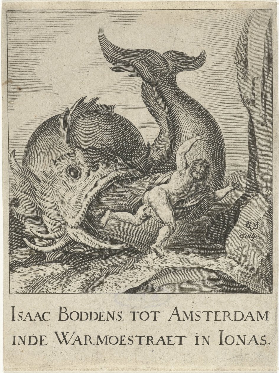 Jonas u velryby vyplivl od Cornelis van Dalen (I)