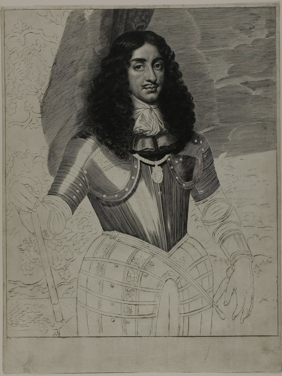 Karel II., anglický král od Cornelis van Dalen II