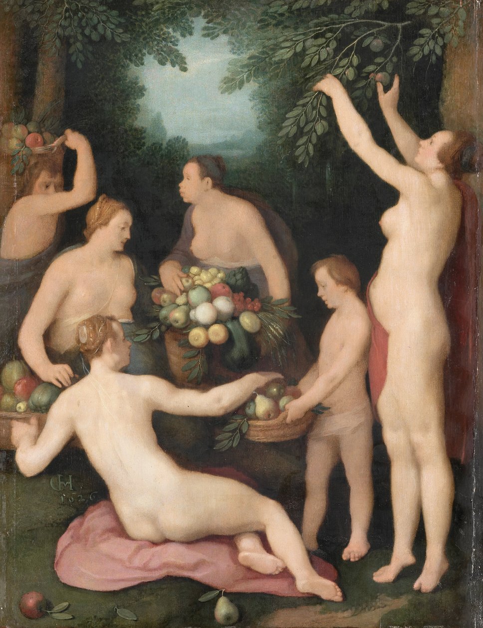 Pomona přijímá úrodu ovoce od Cornelis van Haarlem