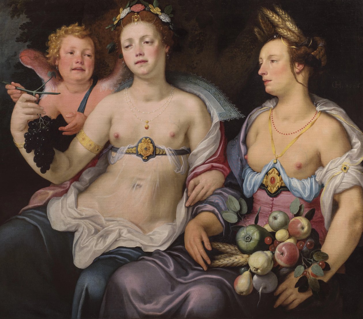 Venuše, Amor a Ceres od Cornelis van Haarlem