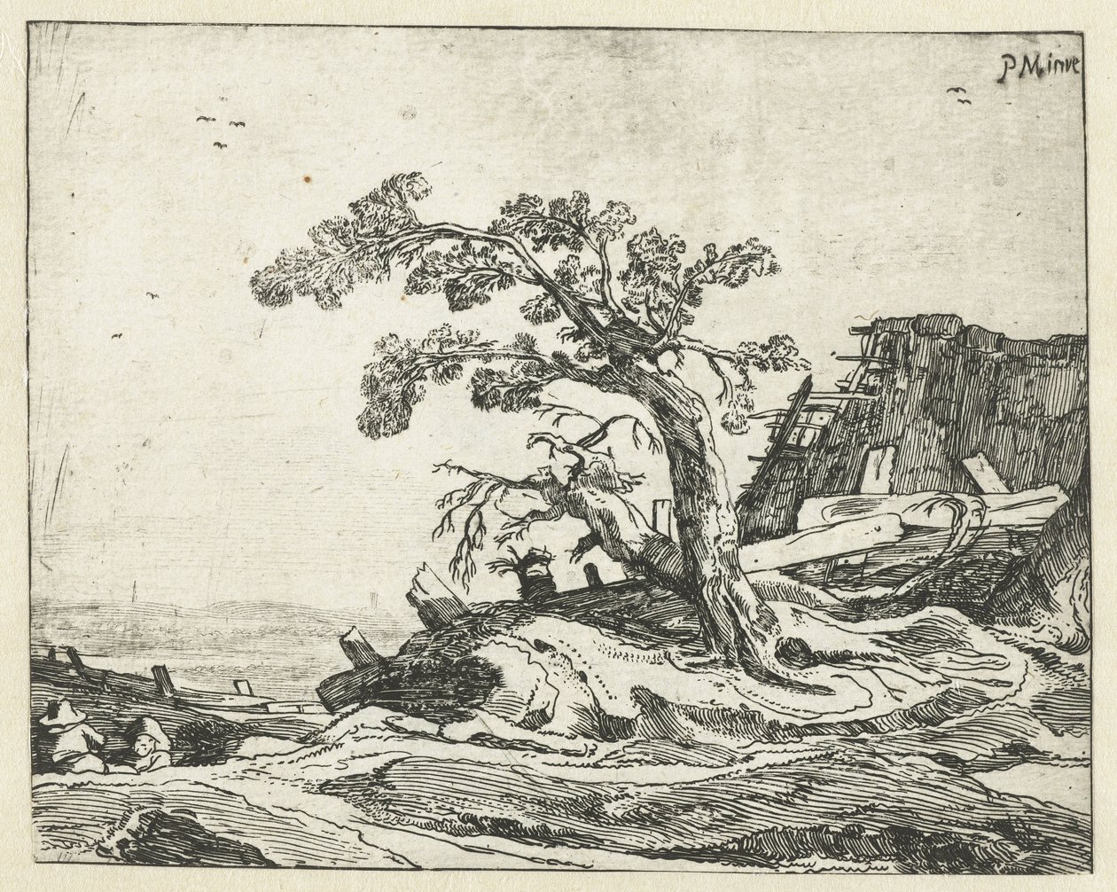 Krajina se stromem Čtyři krajiny (název série) od Cornelis van Kittensteyn (attributed to)