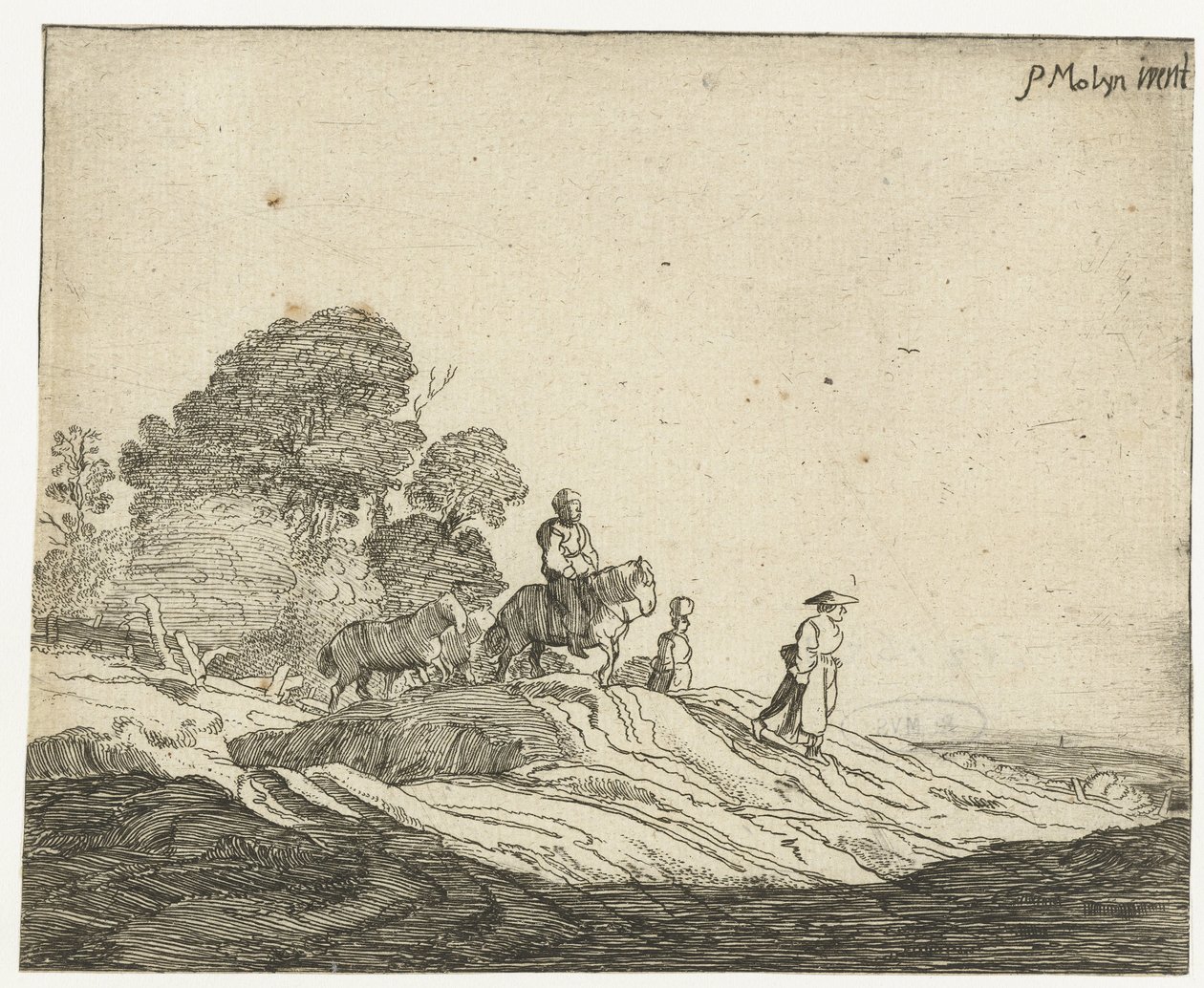 Krajina s koňmi Čtyři krajiny (název série) od Cornelis van Kittensteyn (attributed to)