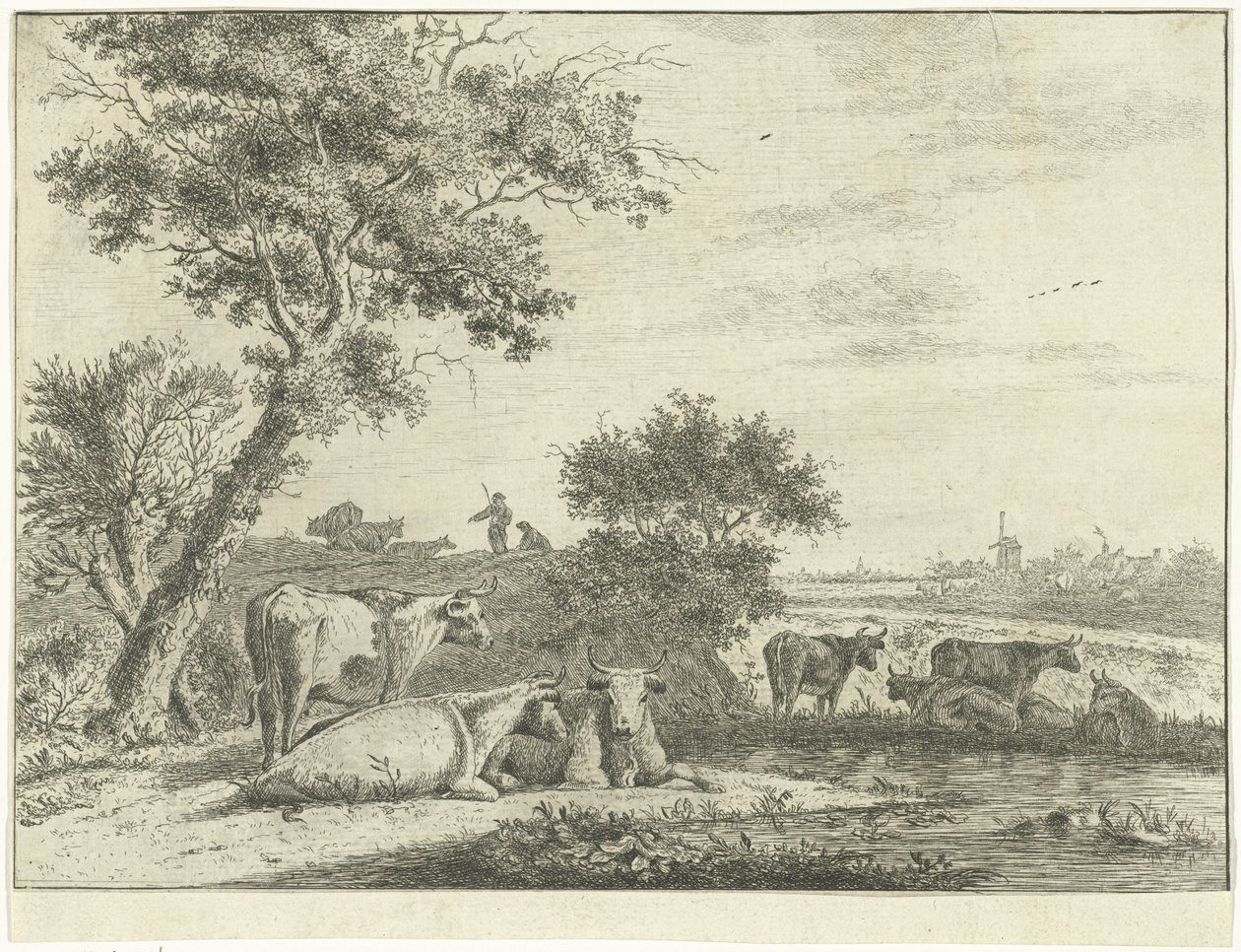 Krajina s krávami od Cornelis van Noorde
