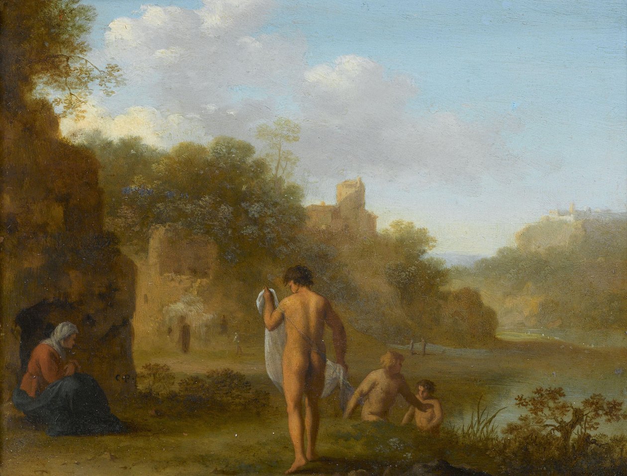 Koupání muži od Cornelis van Poelenburch