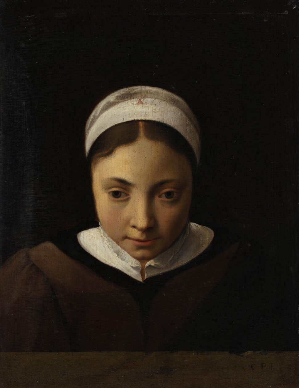 Poprsí mladé dívky od Cornelis van Poelenburch