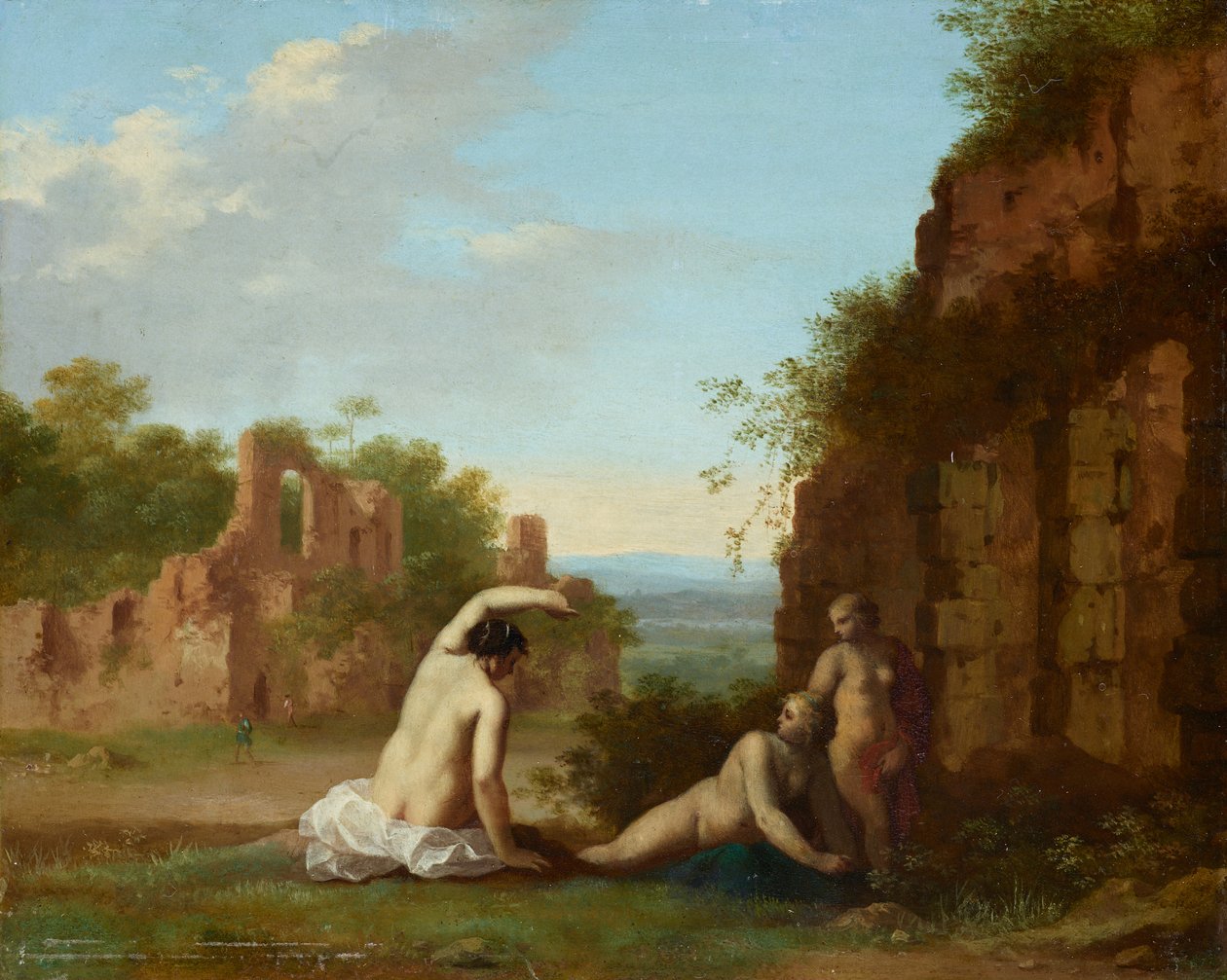 Římská krajina s nymfami od Cornelis van Poelenburch