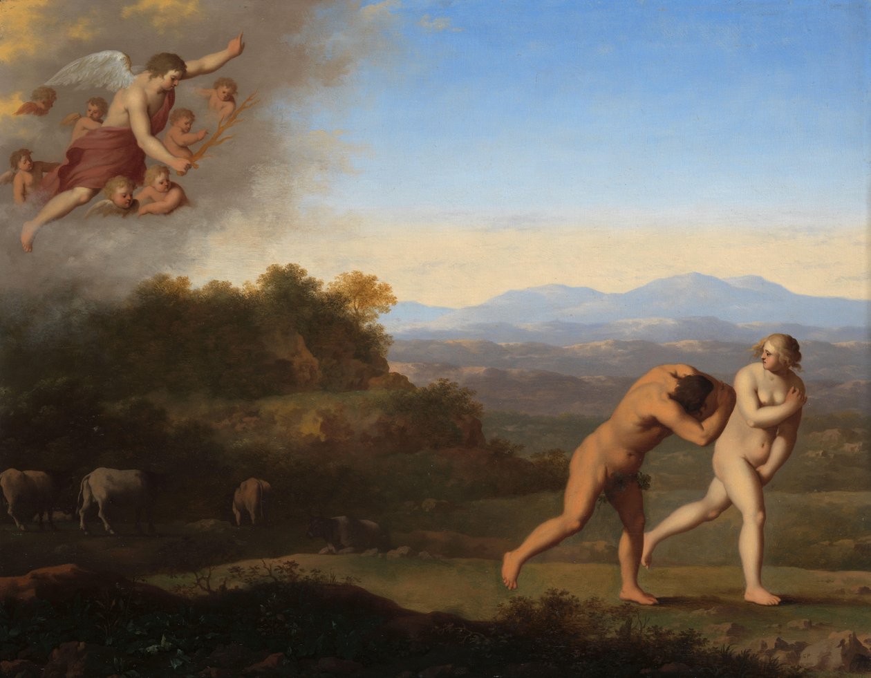 Vyhnání z ráje Vyhnání z ráje (Genesis 3:23-24) od Cornelis van Poelenburch