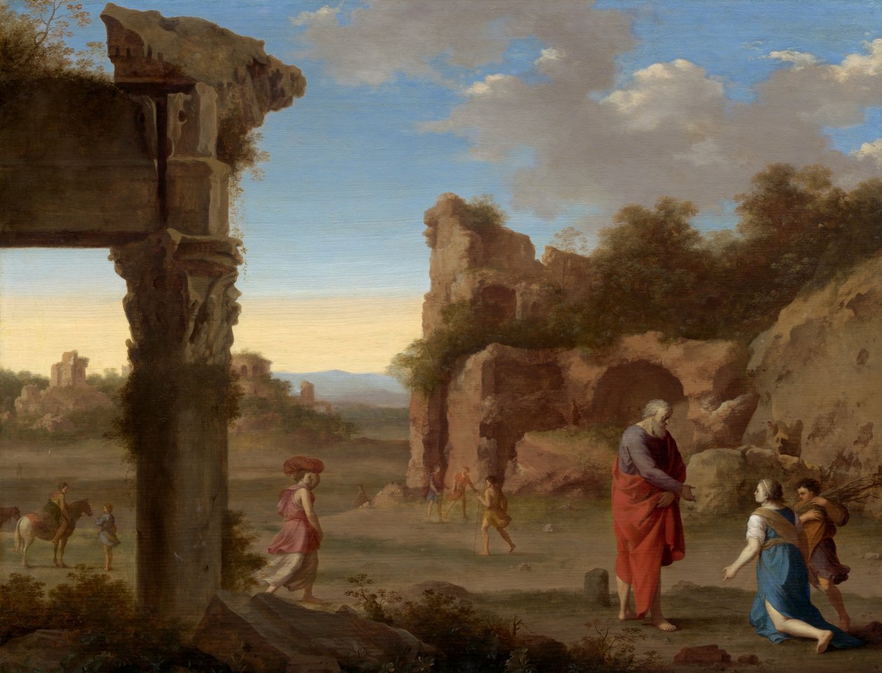 Prorok Eliáš a vdova ze Sarepty, c. 1630. od Cornelis van Poelenburch