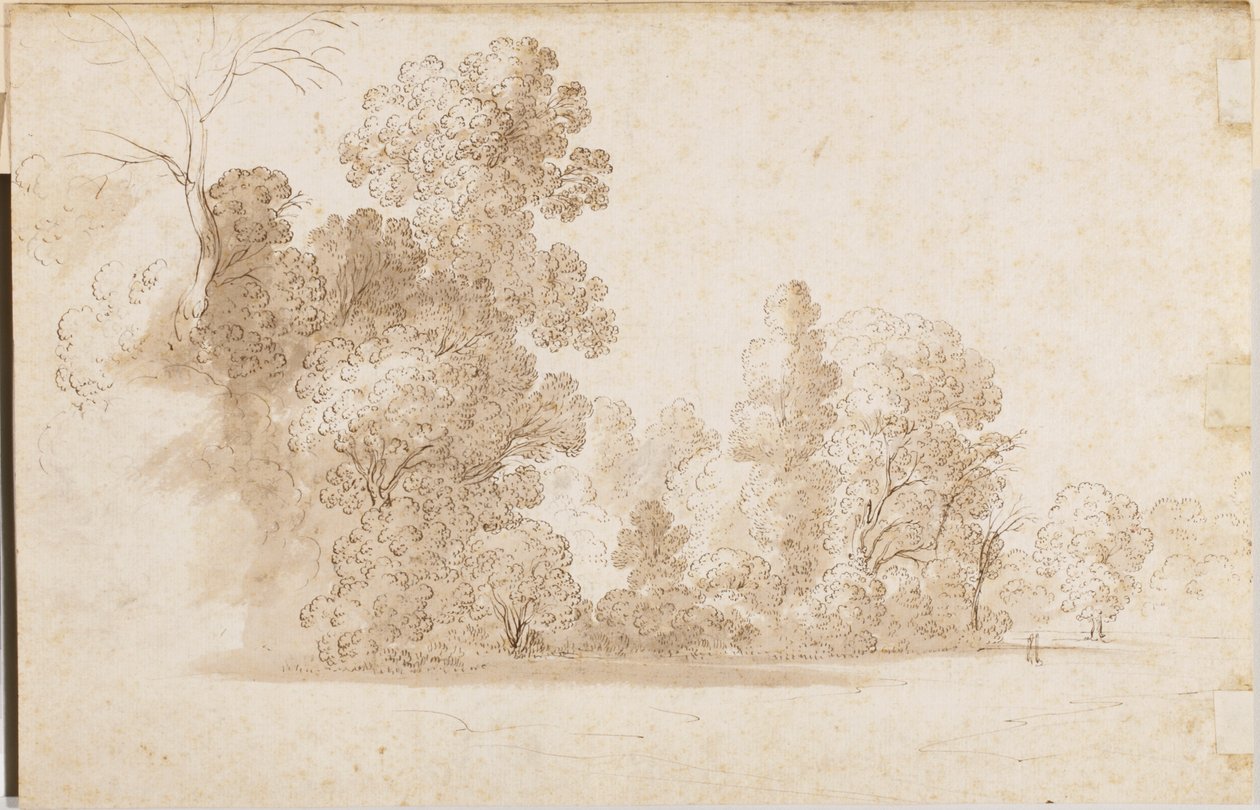 Zalesněná krajina od Cornelis van Poelenburgh or Poelenburch