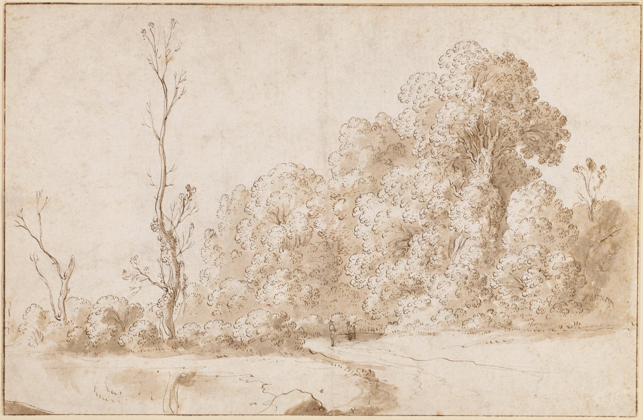 Zalesněná krajina od Cornelis van Poelenburgh or Poelenburch