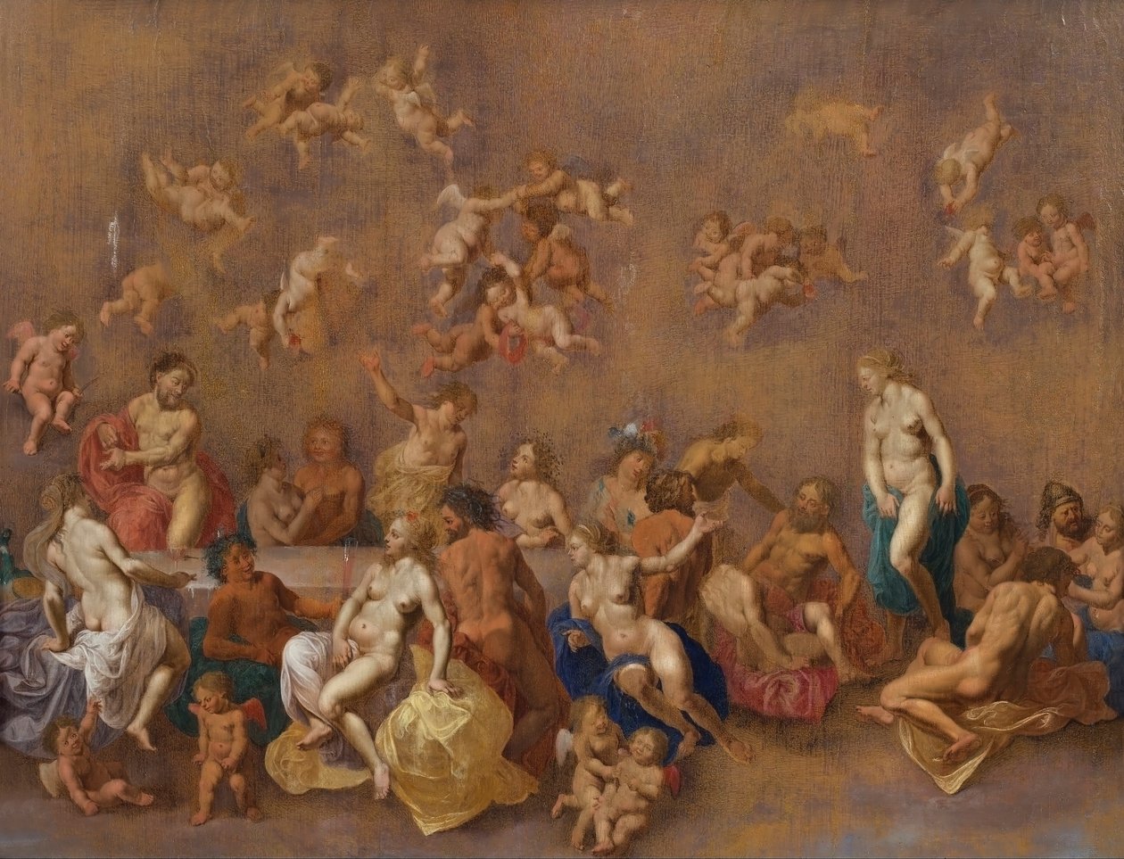 Svátek bohů, 16. století. od Cornelis van Poelenburgh or Poelenburch