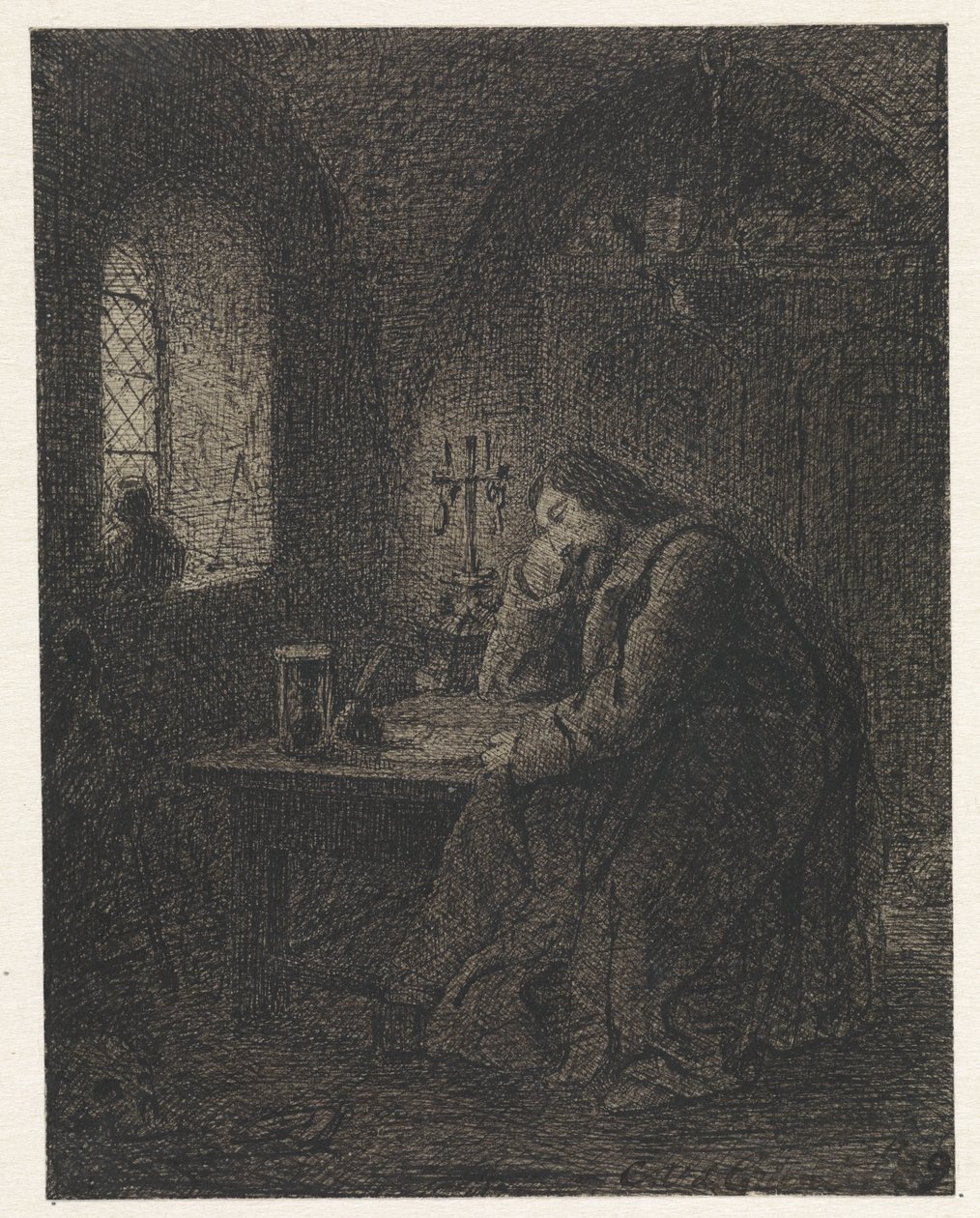 Učenec ve studovně od Cornelis van der Griendt