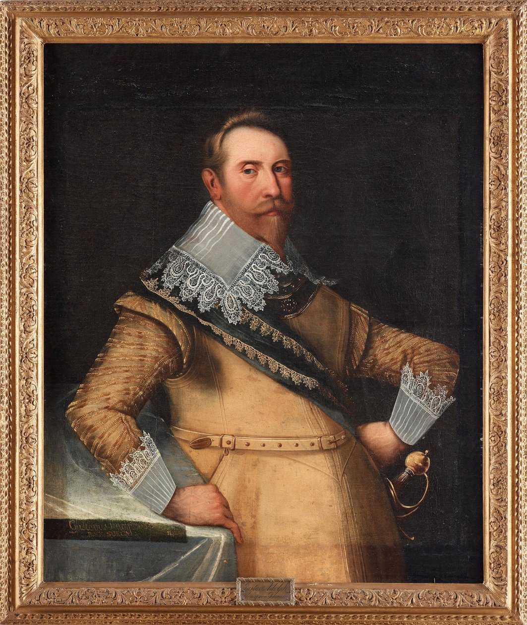 Gustave II Adolphe dit le Grand ou le lev du Nord (1594-1632) - Gustavus Adolphus ze Švédska - Peinture de Cornelius Arendtz od Cornelius Arendtz