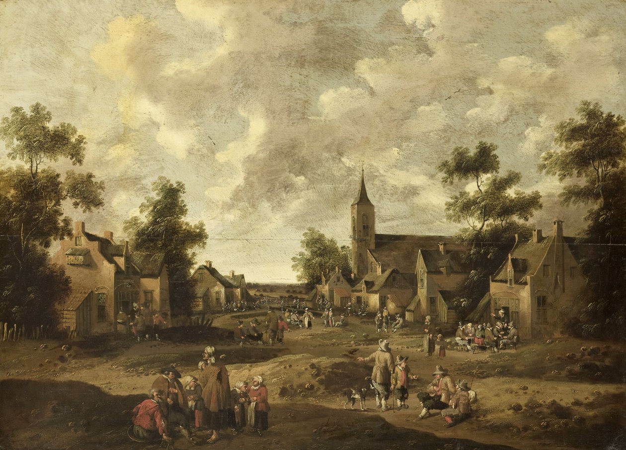 Ulice Village Street od Cornelius Droochsloot