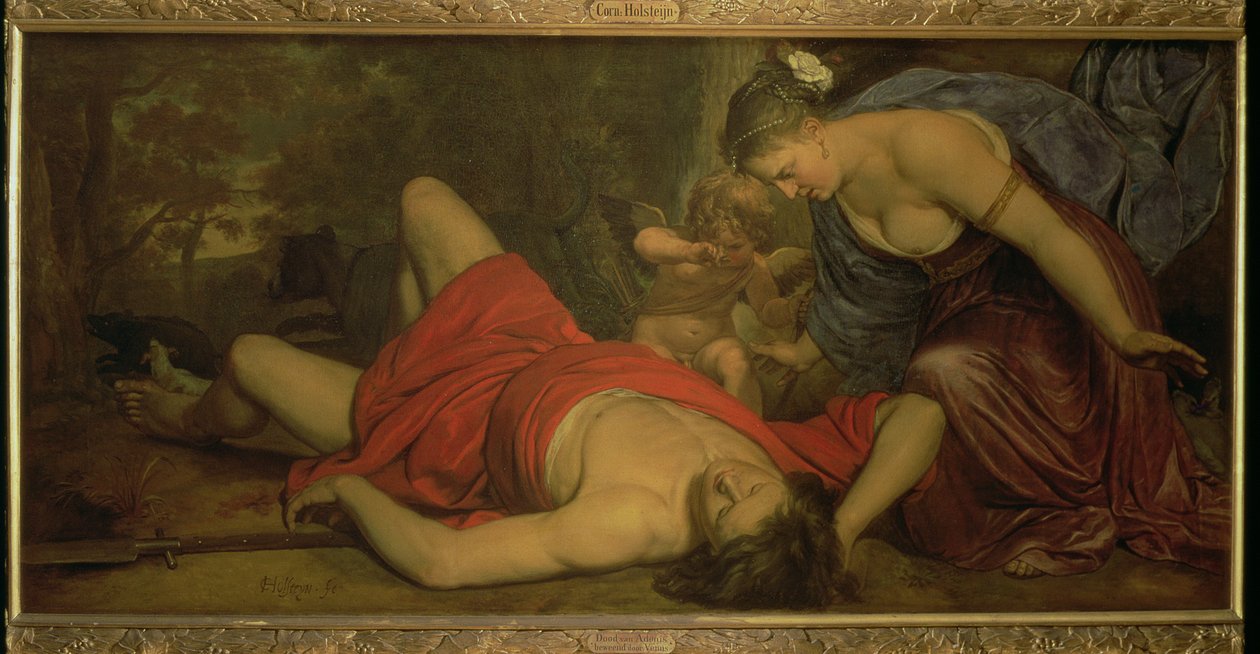 Venuše pláče nad Adonisovou smrtí (olej na plátně) od Cornelius Holsteyn