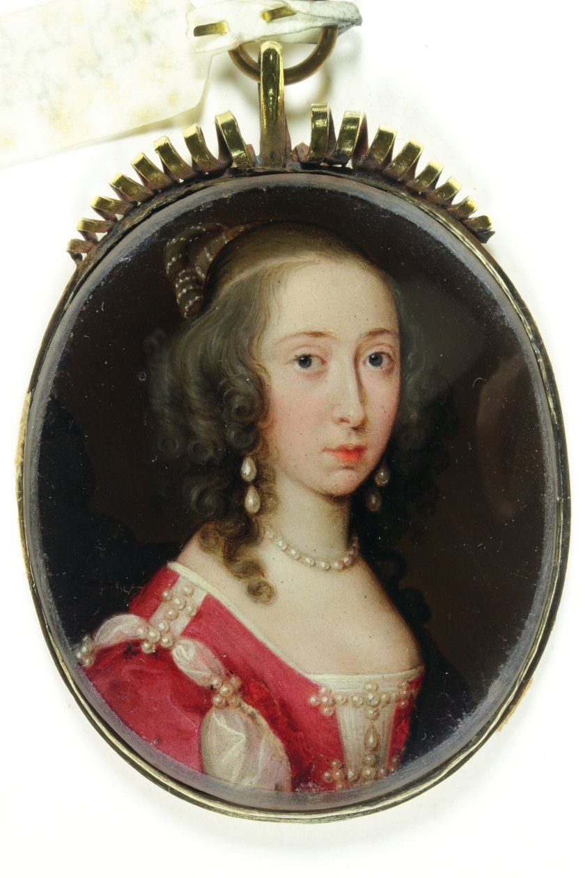 Lady Elizabeth Cavendish, hraběnka z Bridgewater (smalt) od Cornelius I Johnson