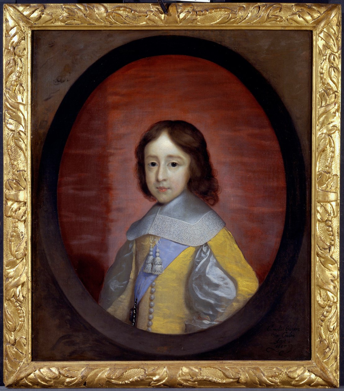 Portrét Viléma III. z Orange Nassau (1650-1702) (William III. z Anglie), dítě (William III., princ z Orange, jako dítě) - Malba Cornelis Janssens van Ceulen (1593-1661), olej na dřevě od Cornelius Janssen van Ceulen