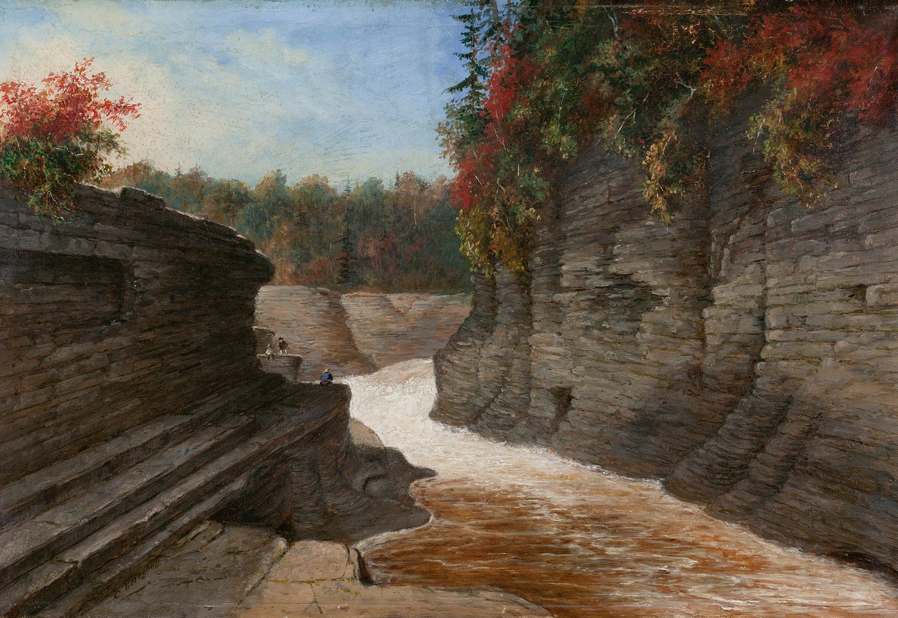 Říční rokle, podzim od Cornelius Krieghoff