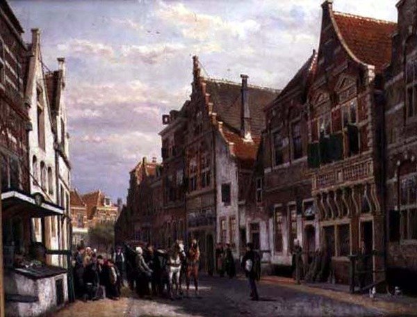 Oudewater (olej na plátně) od Cornelius Springer