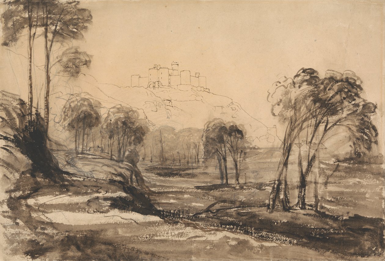 Hrad Harlech od Cornelius Varley