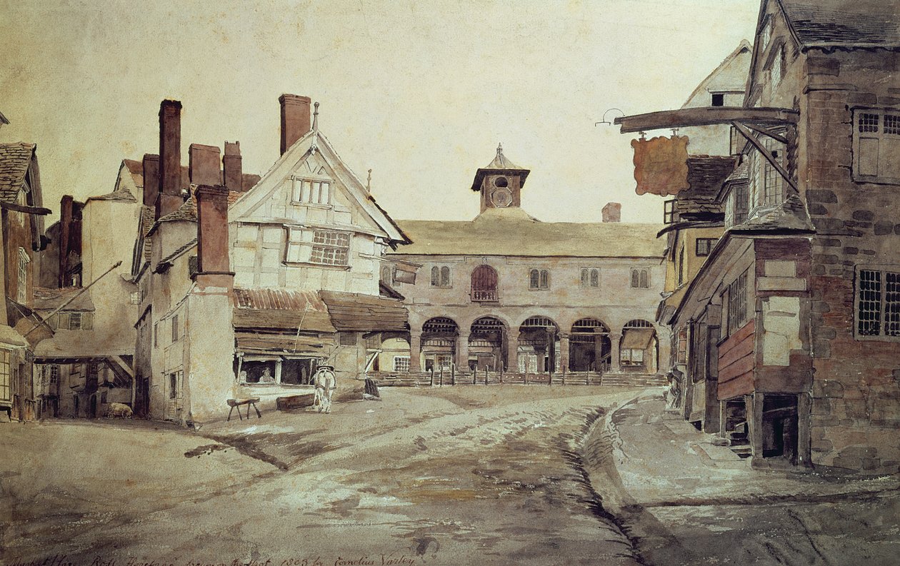 Market Place, Hereford, 1803 od Cornelius Varley