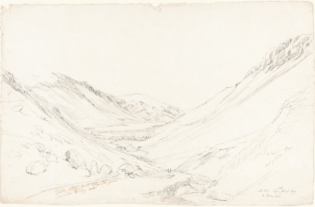 Tally Llyn z Llyn Trigrain od Cornelius Varley
