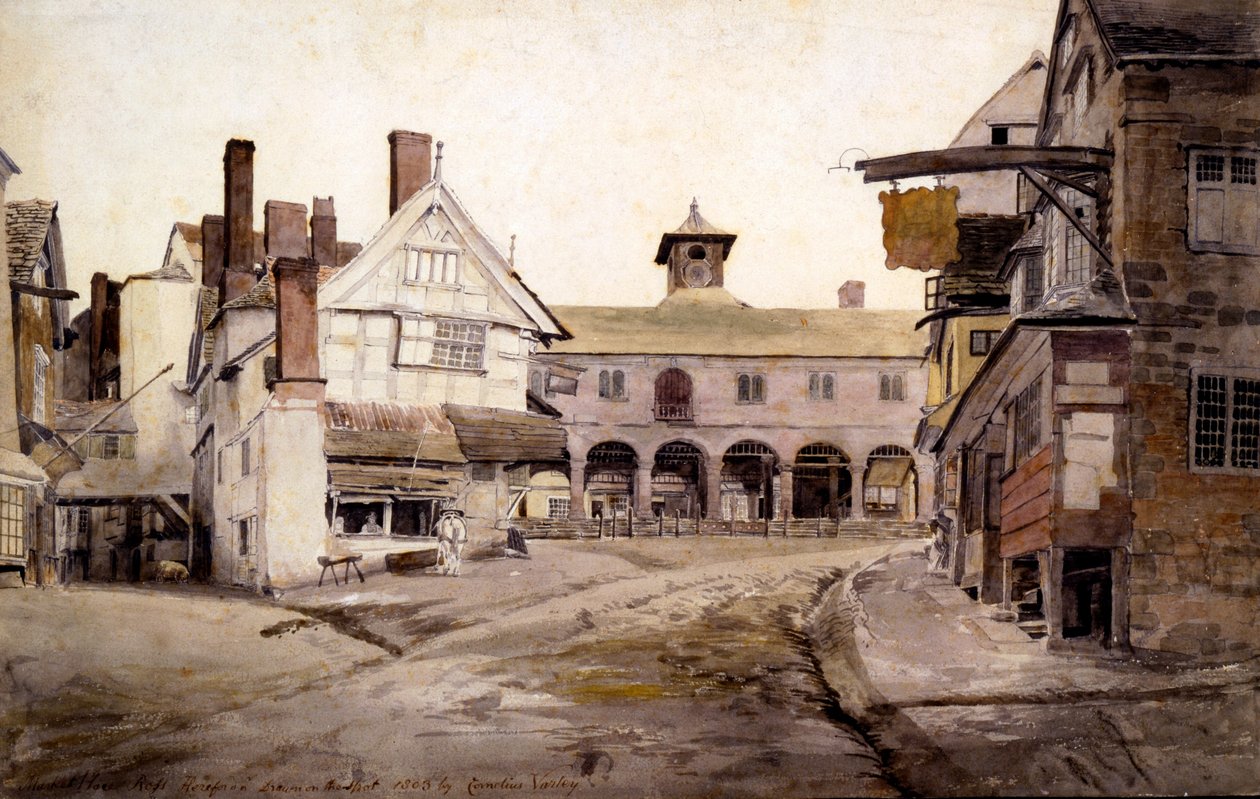 The Market Place, Ross, Hertfordshire, 1803 od Cornelius Varley