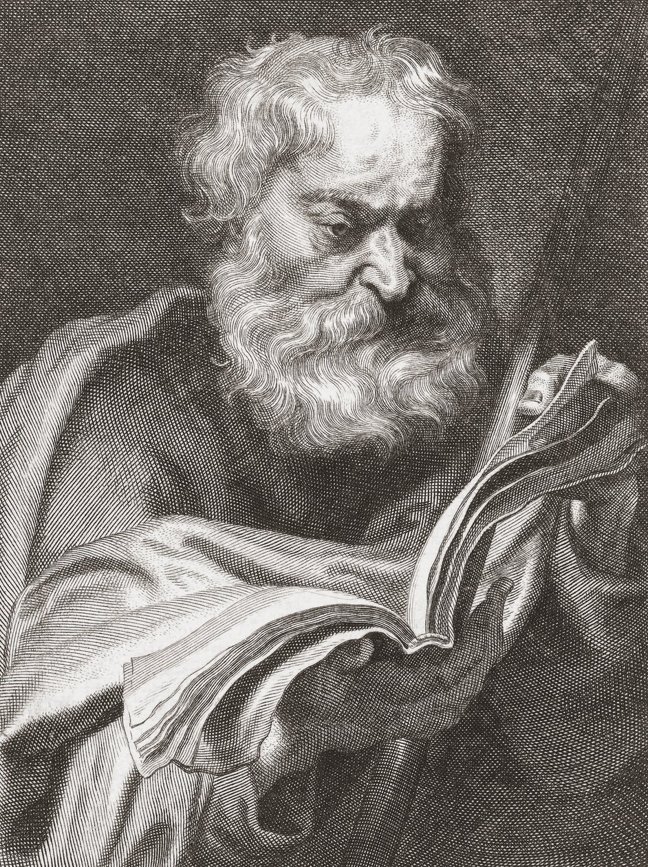 Apoštol Tomáš, Pochybující Tomáš, portrét. od Cornelius van Caukercken