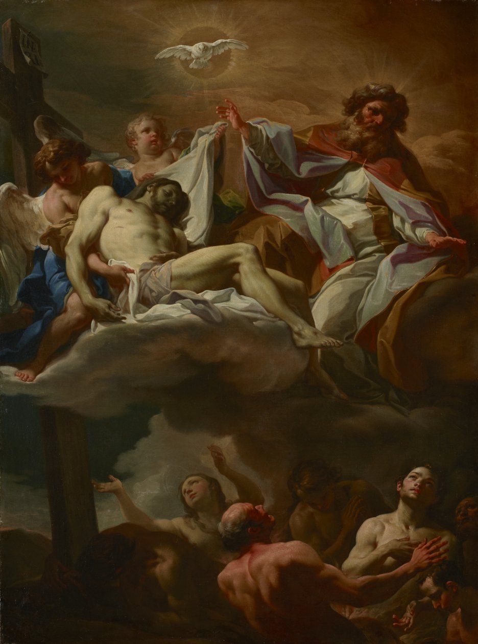 Trojice s dušemi v očistci, kolem roku 1740 od Corrado Giaquinto