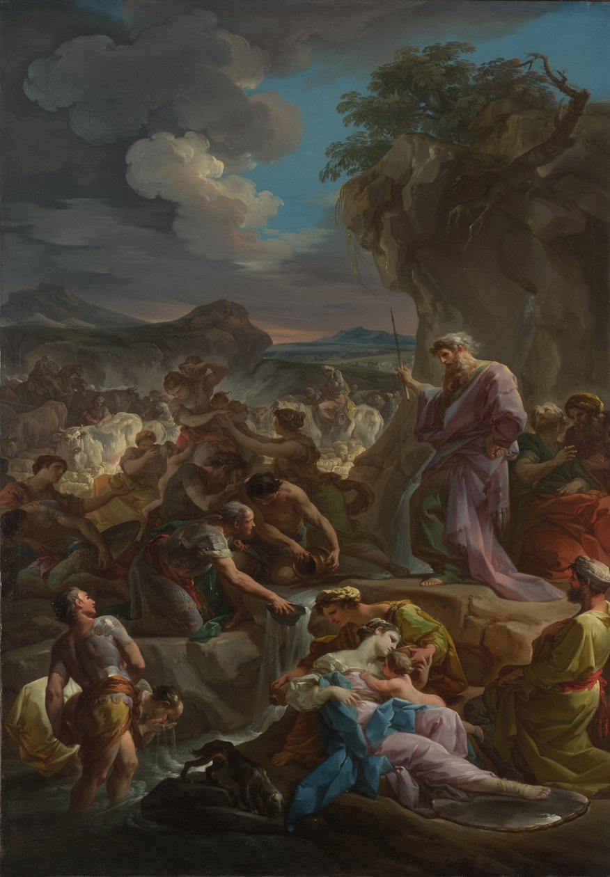 Mojžíš udeřil do skály, 1744 od Corrado Giaquinto