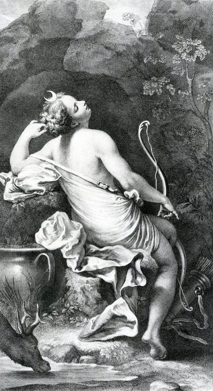 Diane Endormie, 18. století od Antonio da Correggio