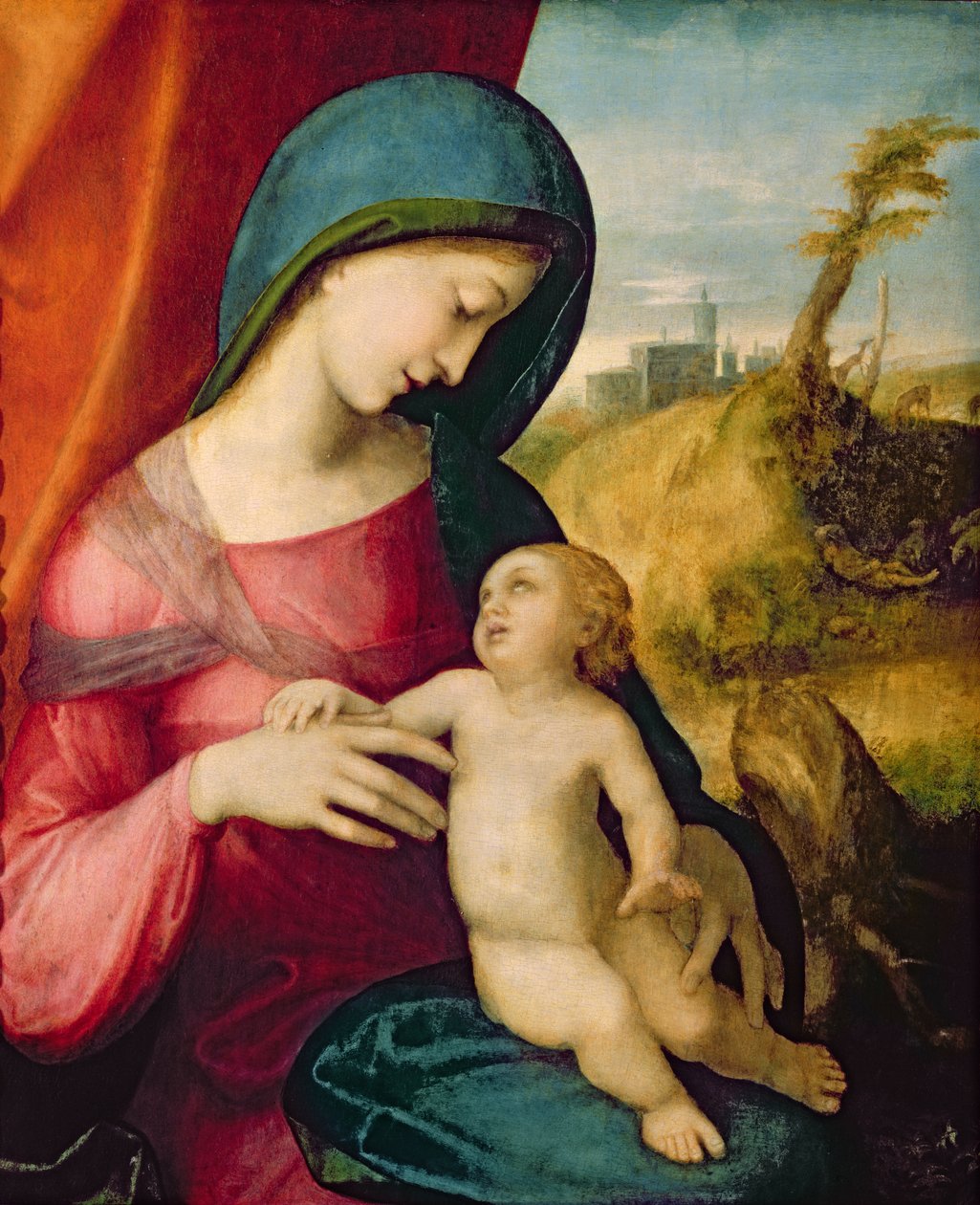 Madona s dítětem, 1512-14 od Antonio da Correggio