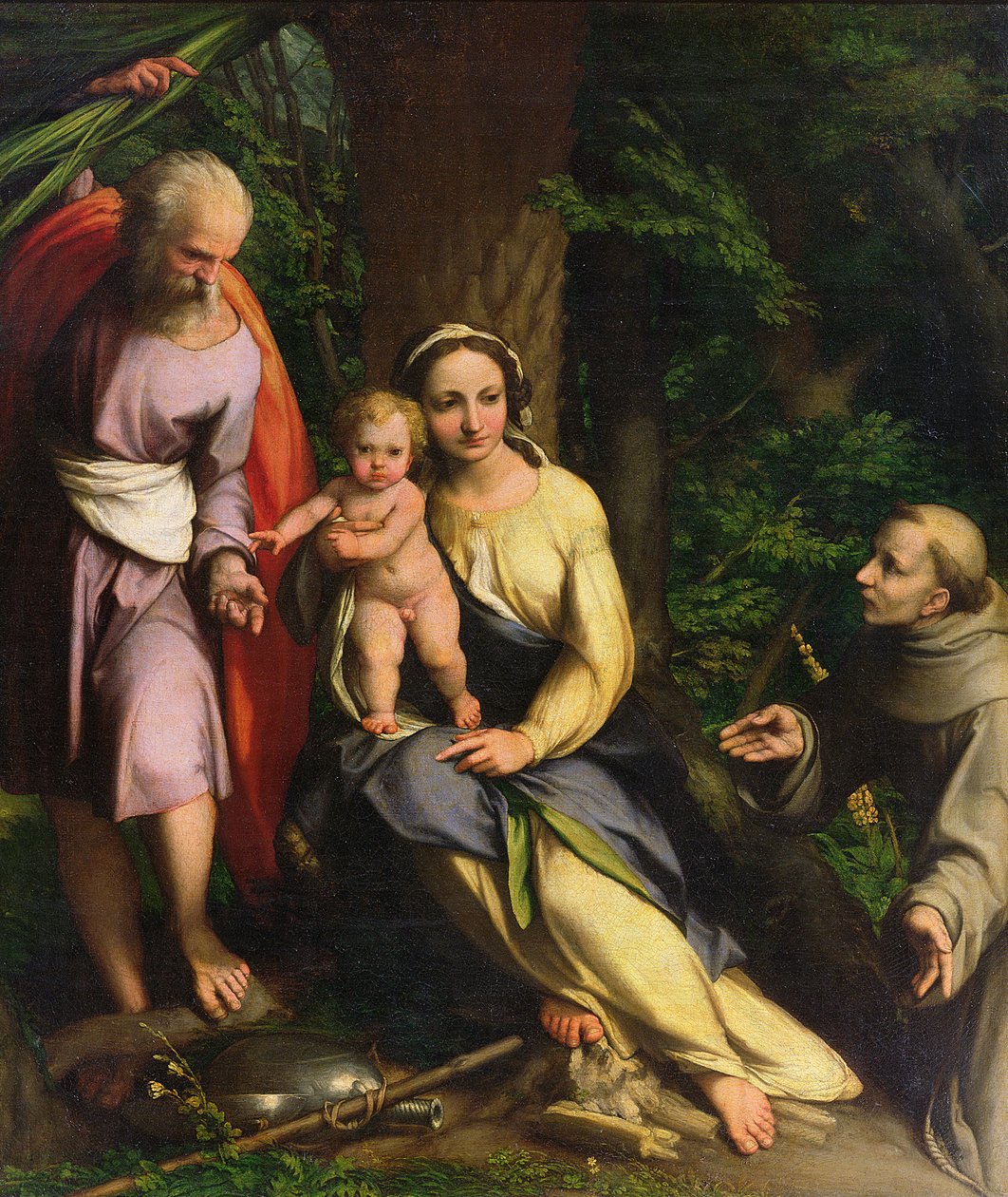 Odpočinek na útěku do Egypta, kolem 1515 od Antonio da Correggio