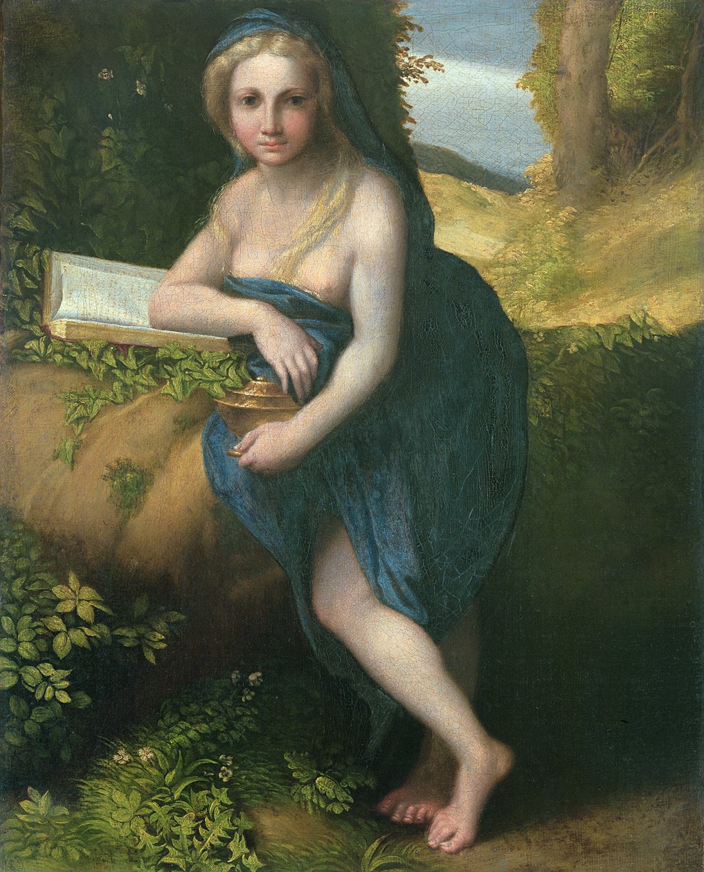Magdalena, kolem 1518-19 od Antonio da Correggio