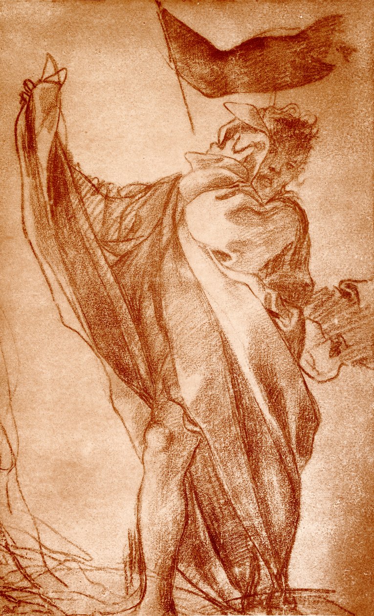 Návrh na postavu apoštola pro katedrální dóm v Parmě od Antonio da Correggio
