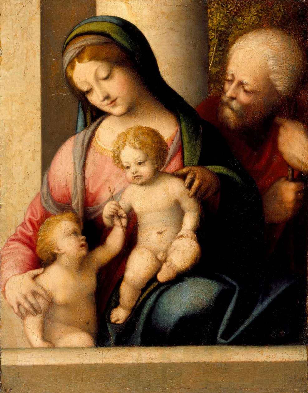 Svatá rodina se svatým Janem Křtitelem, kolem roku 1515 od Antonio da Correggio
