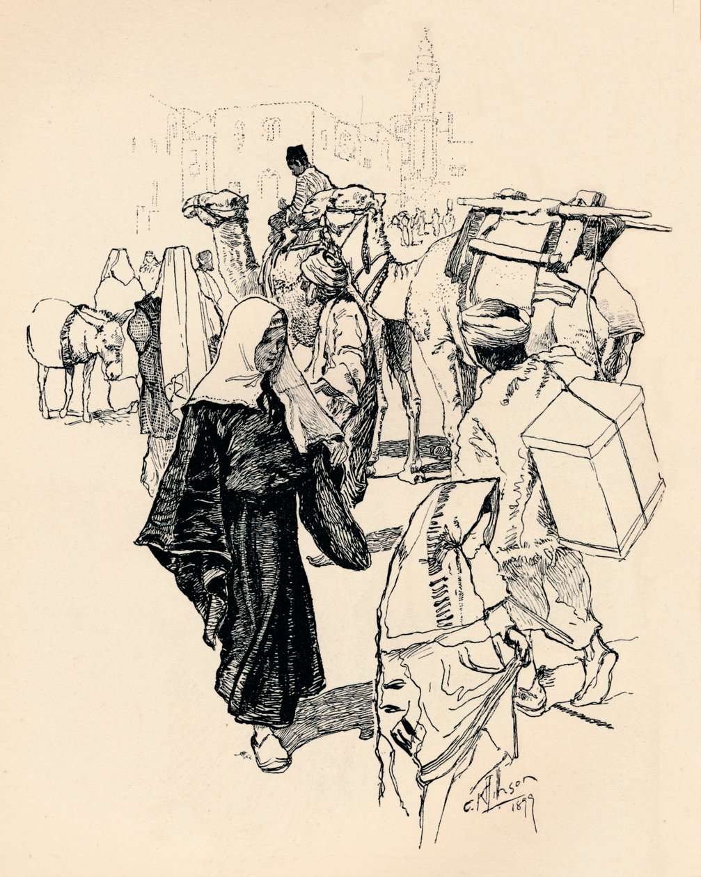 Scéna v Betlémě, 1899 od Corwin Knapp Linson