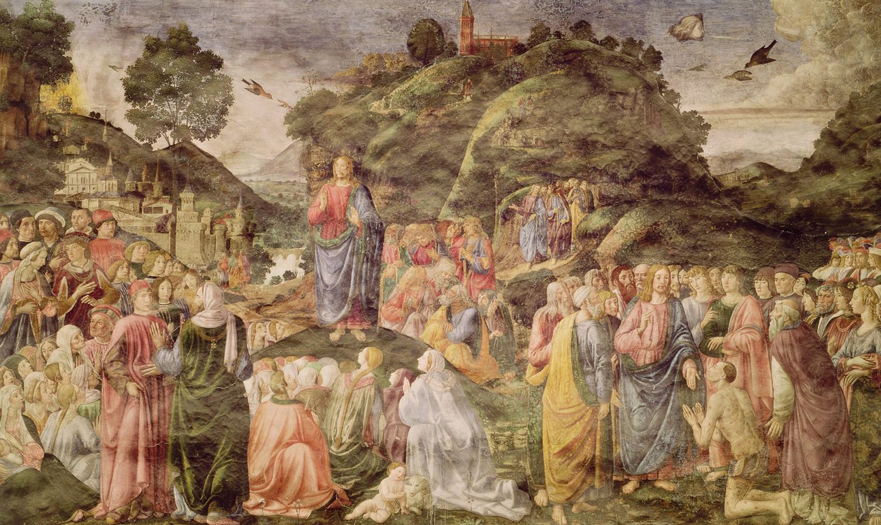 Kázání na hoře, ze Sixtinské kaple, c.1481-83 od Cosimo Rosselli