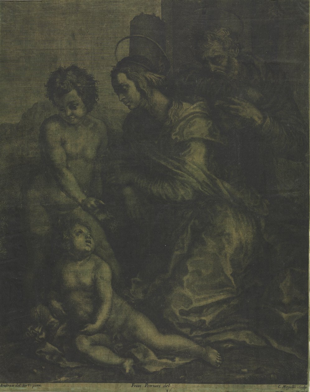 Svatá rodina se svatým Janem, c. 1710-1715. od Cosimo Mogalli