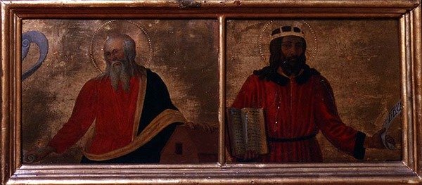 Noah a David (tempera na panelu) od Cosimo Rosselli